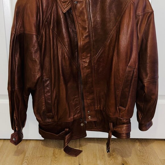 Brown Leather Jacket - Picture 6 of 8